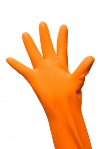 rubber gloves