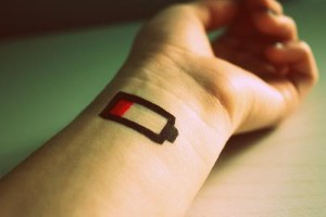 wrist with battery empty icon