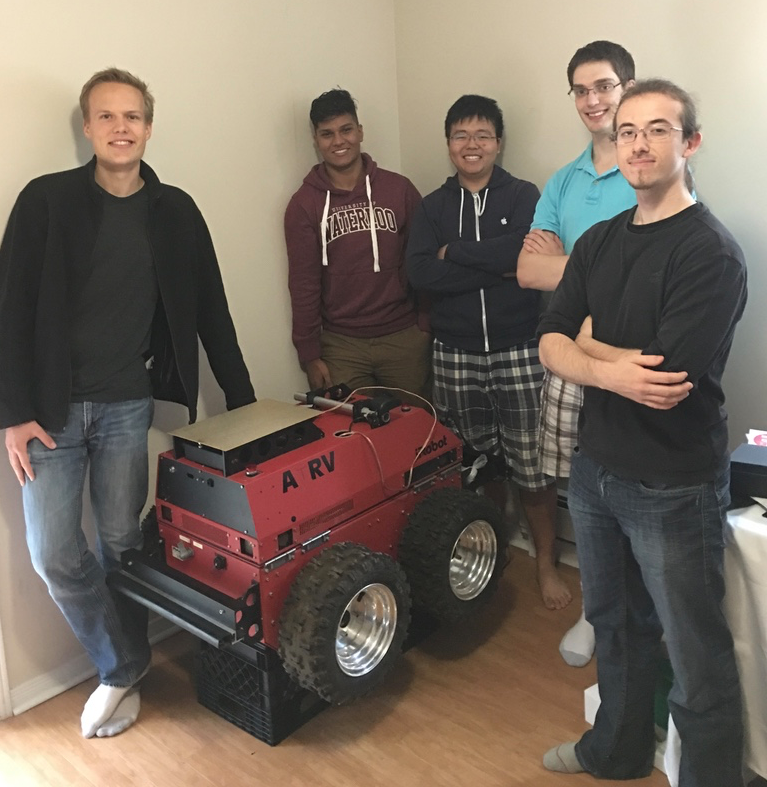 From the left: Adam Heins, Rahul Rawat, Eric Shi, Wesley Fisher, Jesse Lopes