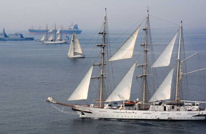 wind power sailing across the sea