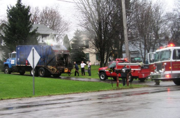 intentional garbage truck fires