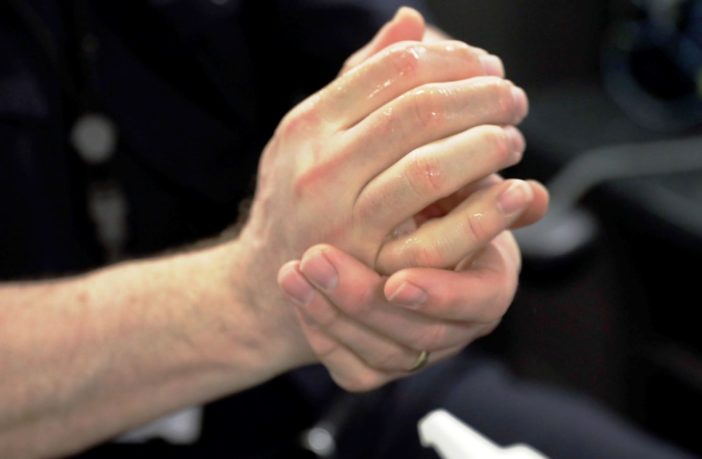 the correct way to use hand sanitizer