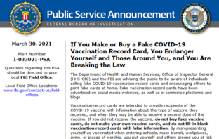 fake vaccination cards