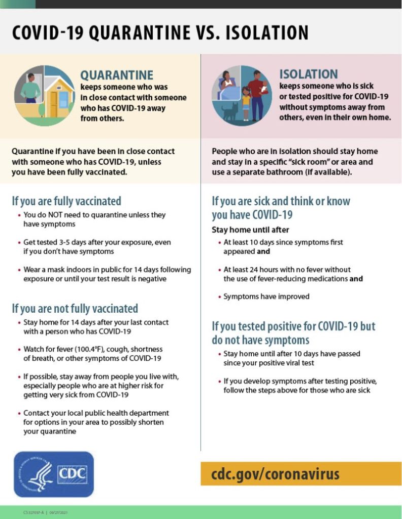 shorter times for covid isolation