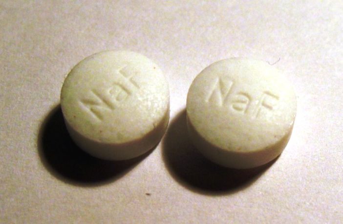 fluoride-ion could see lithium batteries https://commons.wikimedia.org/wiki/File:Sodium_fluoride_tablets.jpg