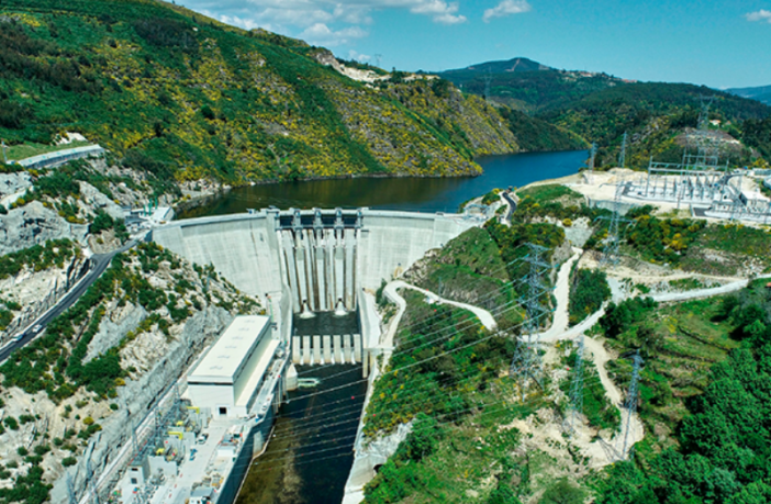 w Energy Storage System for Tâmega River The Tâmega River flows from its source in Spain, through to Portugal where it discharges into the Atlantic Ocean. Along the way it passes through ancient settlements, but also through deep narrows between mountains ideal for dams. A new energy storage system is commissioning in the Portuguese mountains, with capacity equivalent to a mega battery. The New Tâmega Energy Storage System The Portuguese government approved a new energy storage system comprising three new hydroelectric schemes along the Tâmega River in 2014. The first of these, namely the Alto Tâmega concrete double curvature arch dam, has begun generating electricity. Wikipedia confirms the following statistics: The electrical heart of the pioneering Alto Tâmega dam, comprises two 80 megawatt turbine generating units. Their maximum flow rate is 200 cubic meters-a-second, producing 139-gigawatt-hours of electricity a year. Two lateral spillways with total discharge capacity of 1,825 cubic-meters-a-second, prevent the dam over-flowing. More Information About Alto Tâmega Dam The Financial Times published more information ‘on the ground, after contributor Barney Jopson investigated the site. He describes the sound of the 230-ton water pump as a ‘roaring hum’, as it sends water four miles up the mountain to a ‘water battery, where the energy stores. The new energy storage system at Tâmega high up in the Portuguese mountains takes surplus energy from the grid. And then uses this resource to lift the water to a smaller dam higher. And then, when the grid is hungry during peak, it release the energy to the pumps-become generators, so it becomes electricity again. This energy is enough to charge 400,000 electric vehicle batteries, or sustain 2.4 million homes for a full day according to Financial Times.