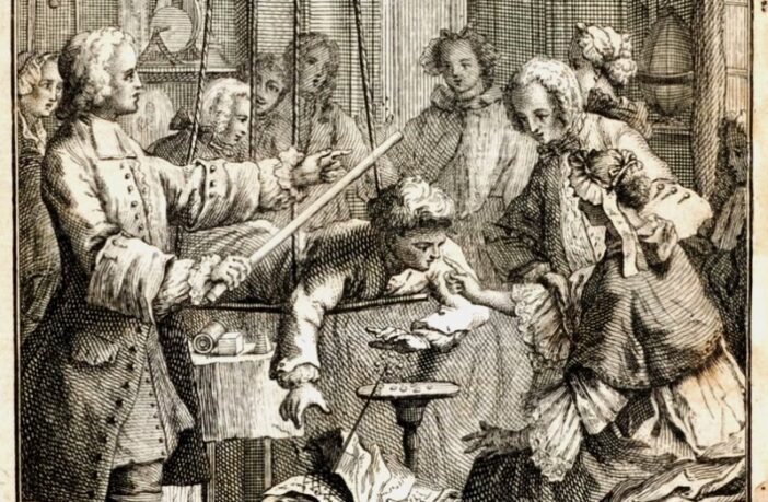 A Small Boy Takes Part In Nollets 1746 Electrical Experiment (Science History Institute BY Public Domain)