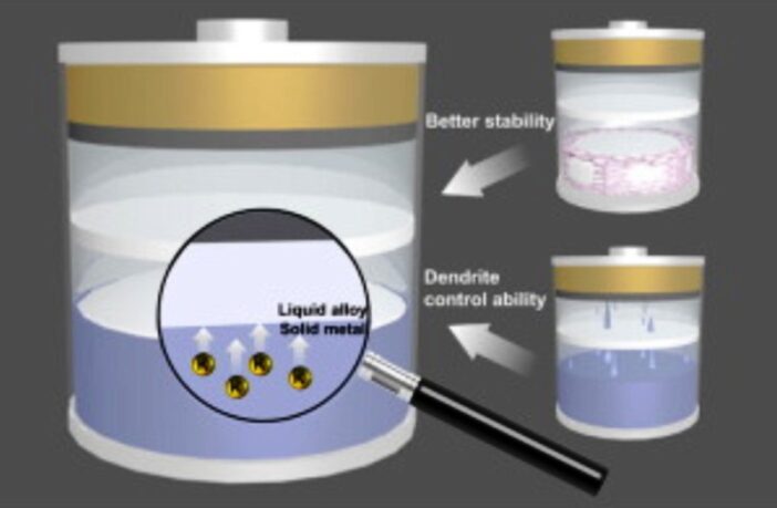 new liquid alkali metal anode