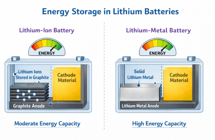 lithium ions in household batteries